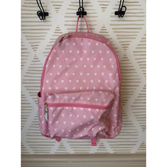 Roller Rabbit x Pottery Barn Teen Colby Pink Hearts Backpack - Picture 2 of 8